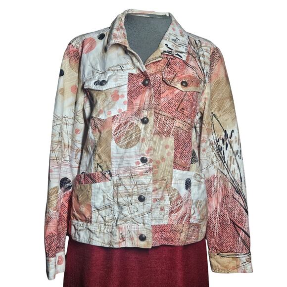 Cotton Blend Lightweight Jacket Size Medium - Picture 1 of 4